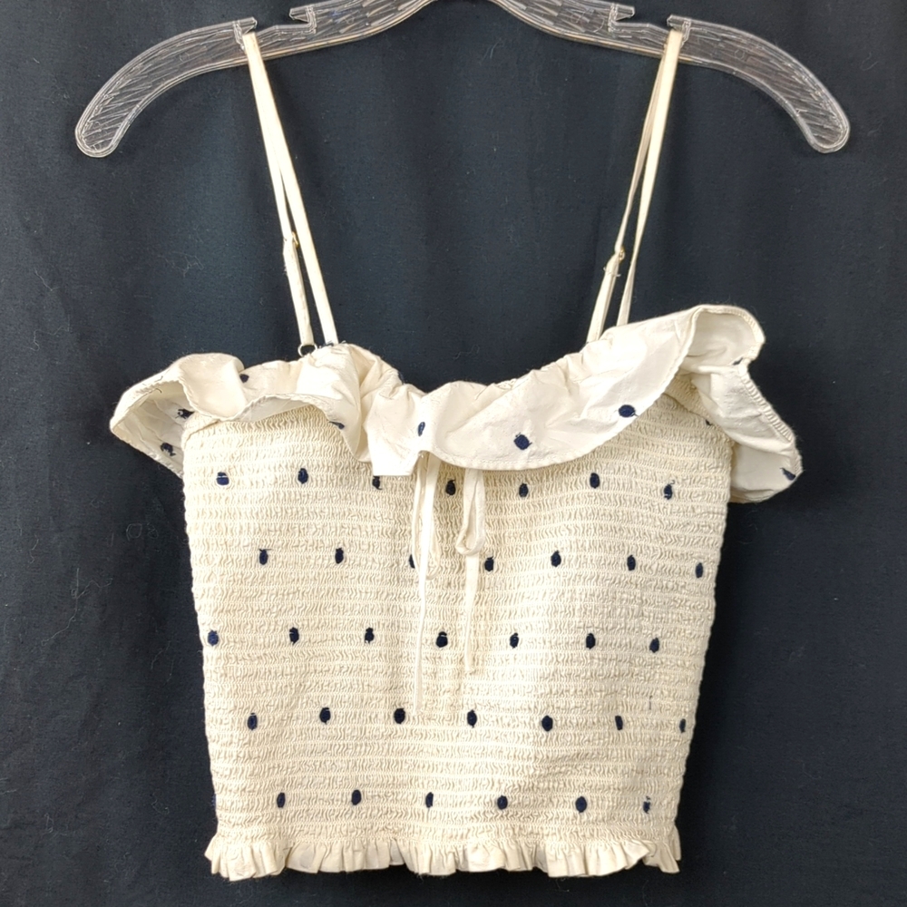 FOREVER 21 POLKA DOT CROP TOP